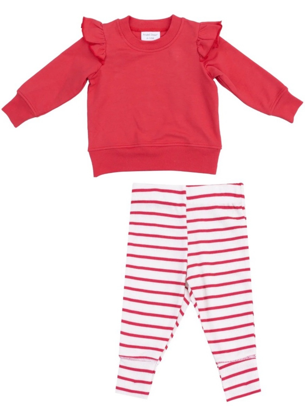 NWT Angel Dear Ruffle Shoulder Sweatshirt and Legging Set